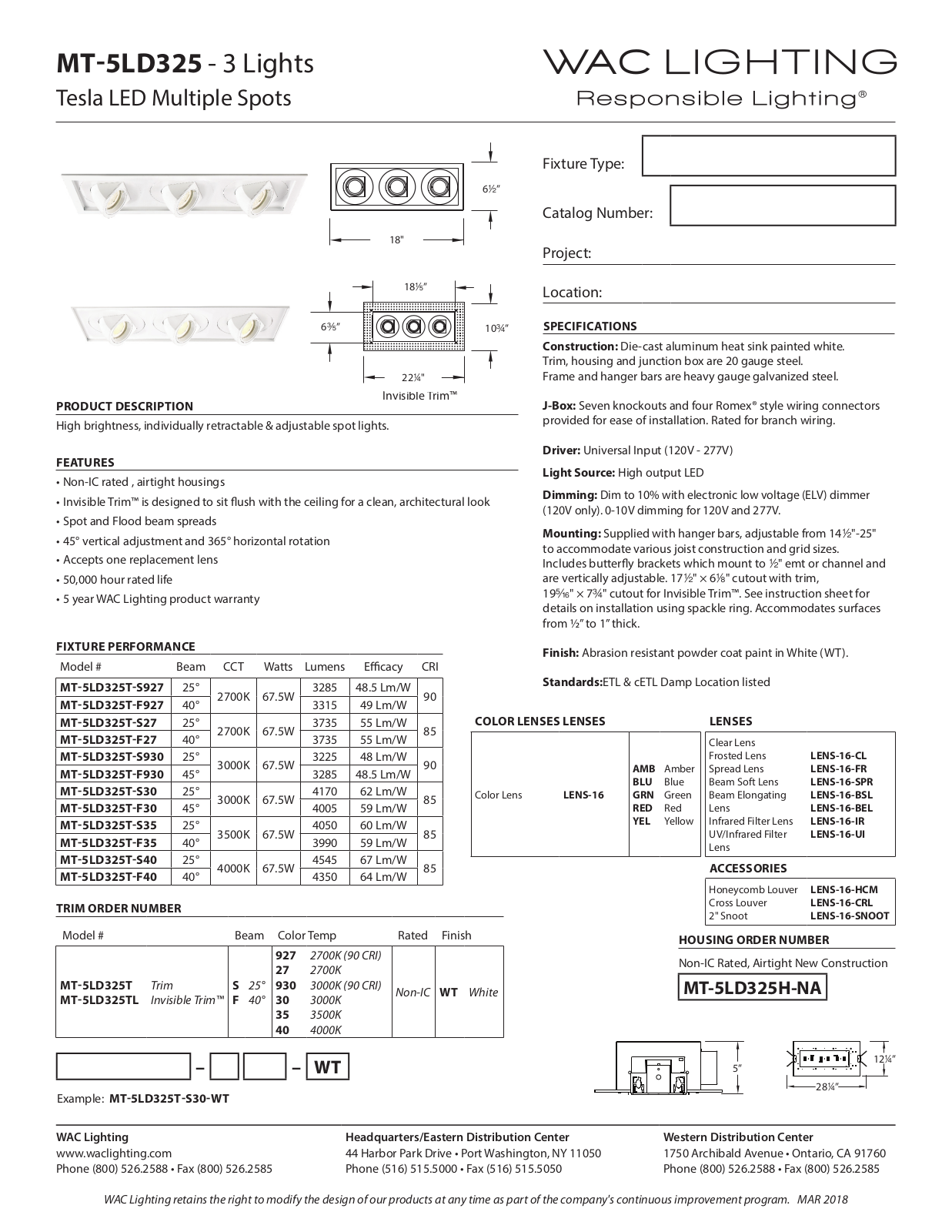 WAC Lighting WAC8101 Specifications - ManualMachine.com