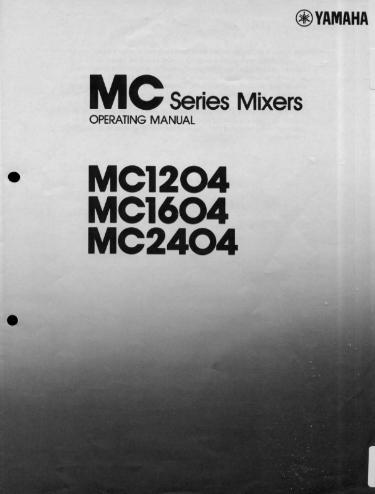 YAMAHA MC1204, MC1604, MC2404 User Manual