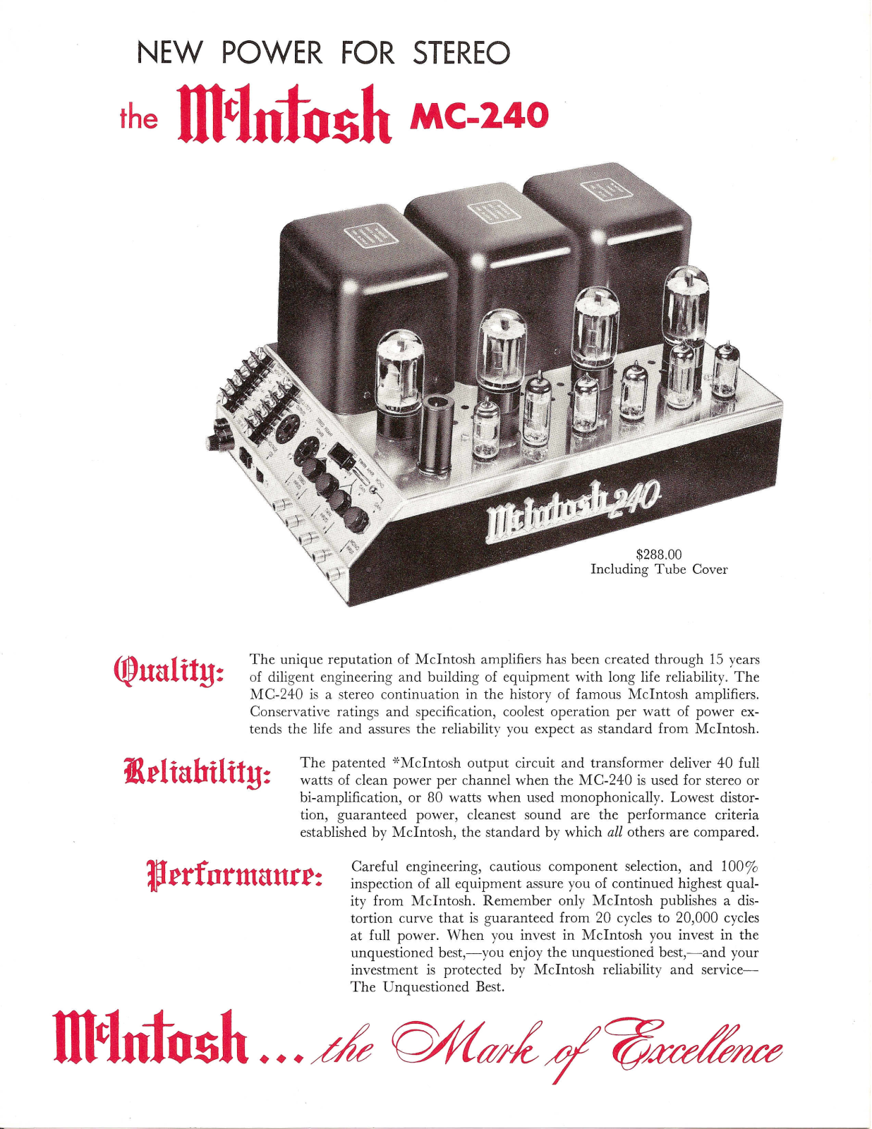 McIntosh MC-240 Brochure