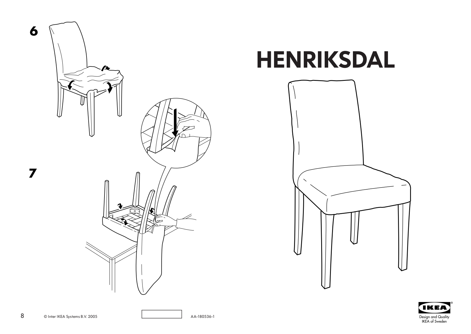IKEA HENRIKSDAL CHAIR FRAME Assembly Instruction