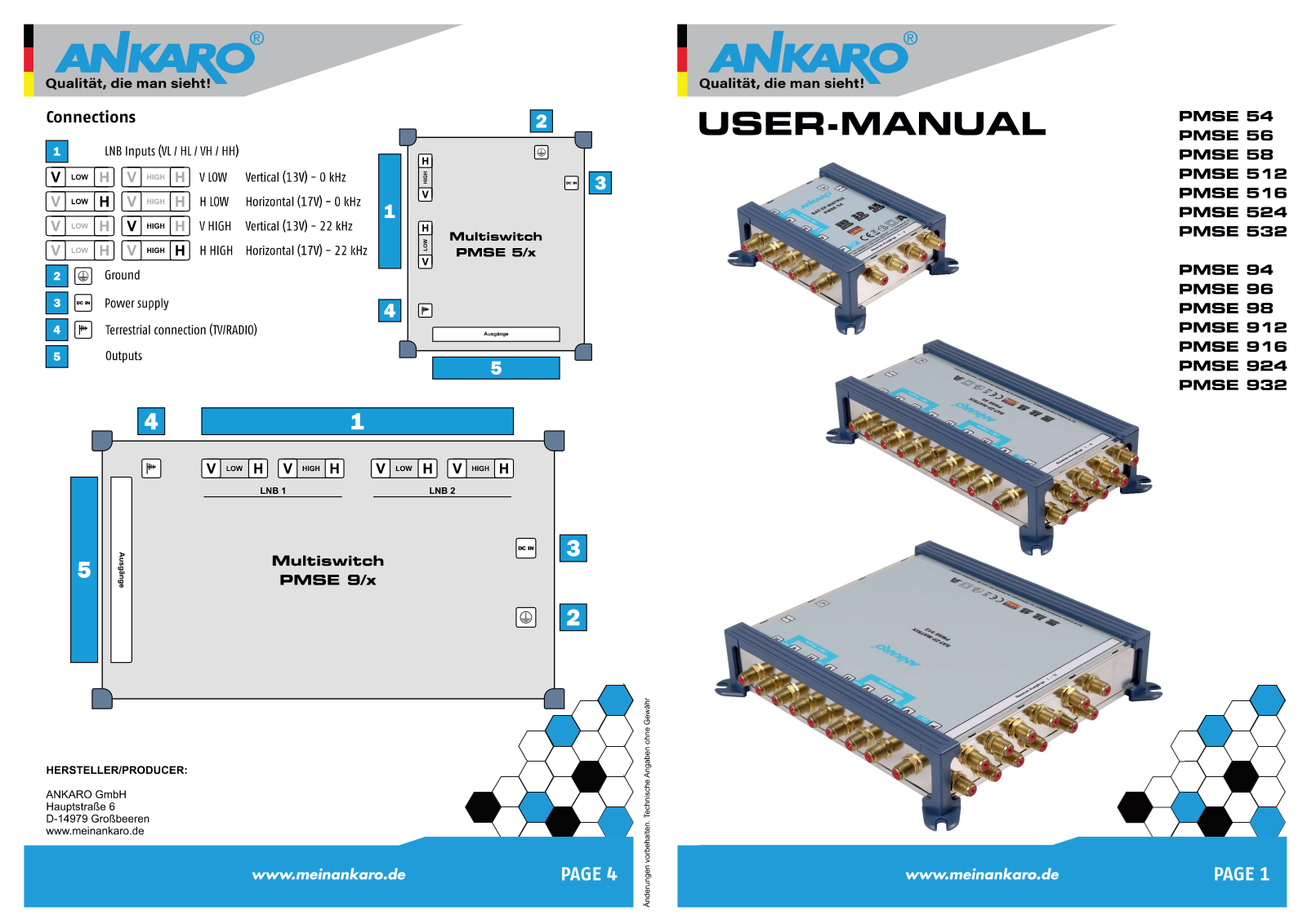 ANKARO ANK PMSE-5/6, ANK PMSE 532 Instructions - ManualMachine.com