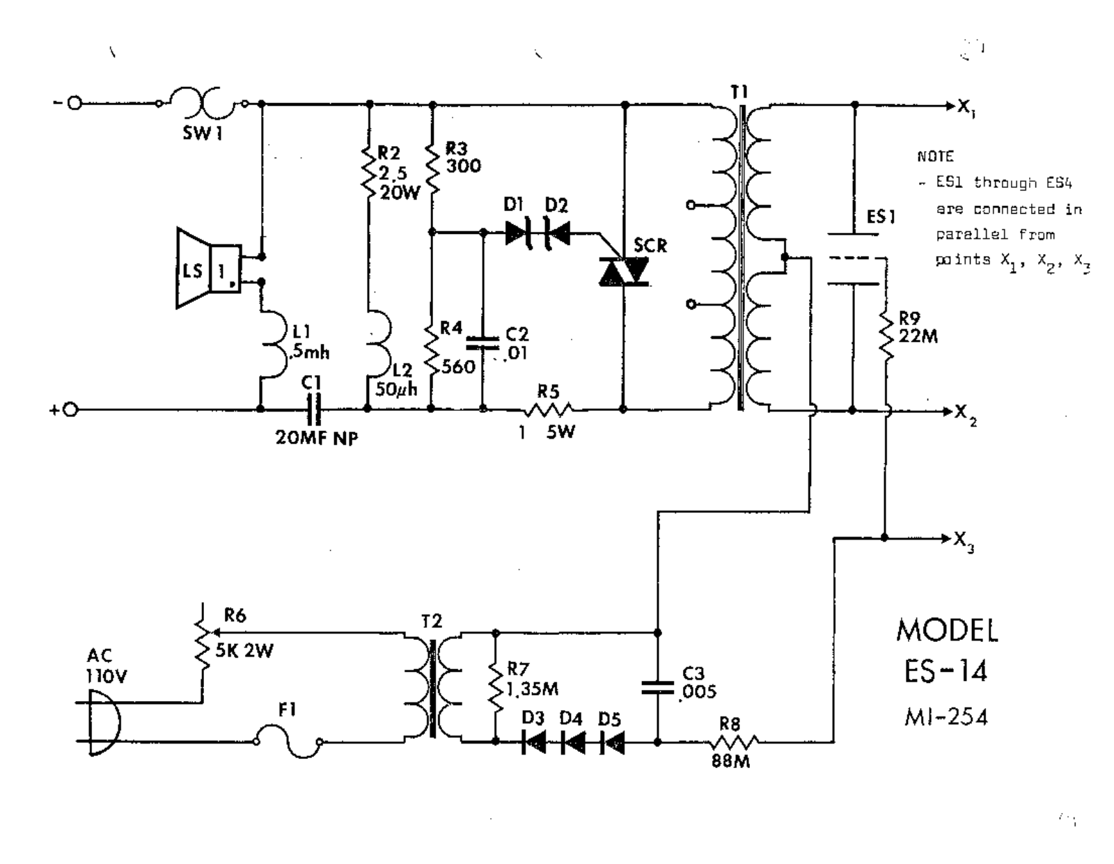 Crown ES-14 Schematic