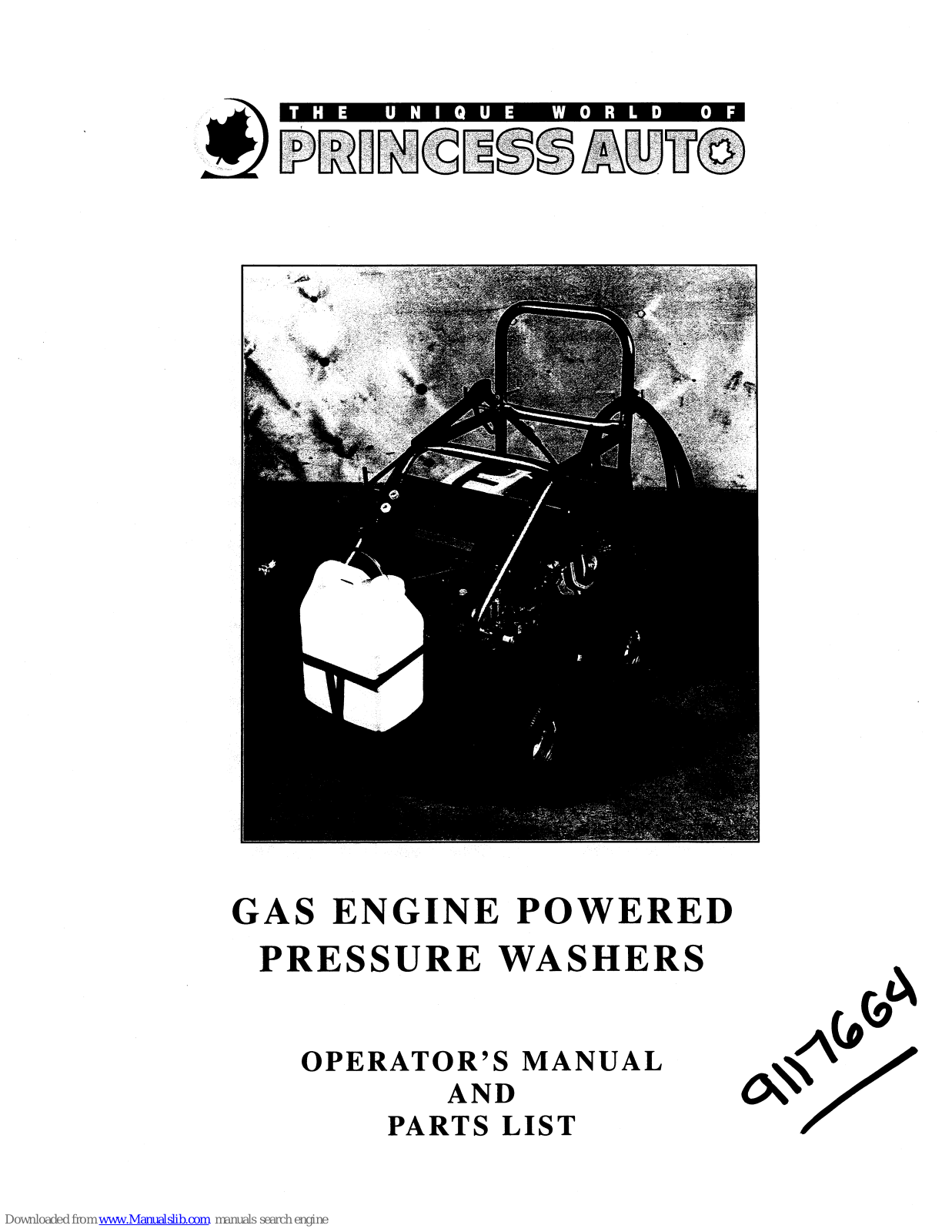 Princess auto 9117664 Operator's Manual And Parts List