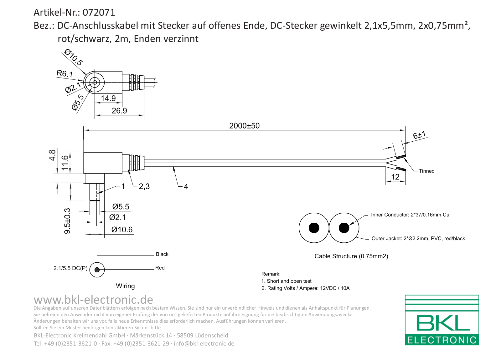 BKL DC AKW 7521 Datasheet - ManualMachine.com