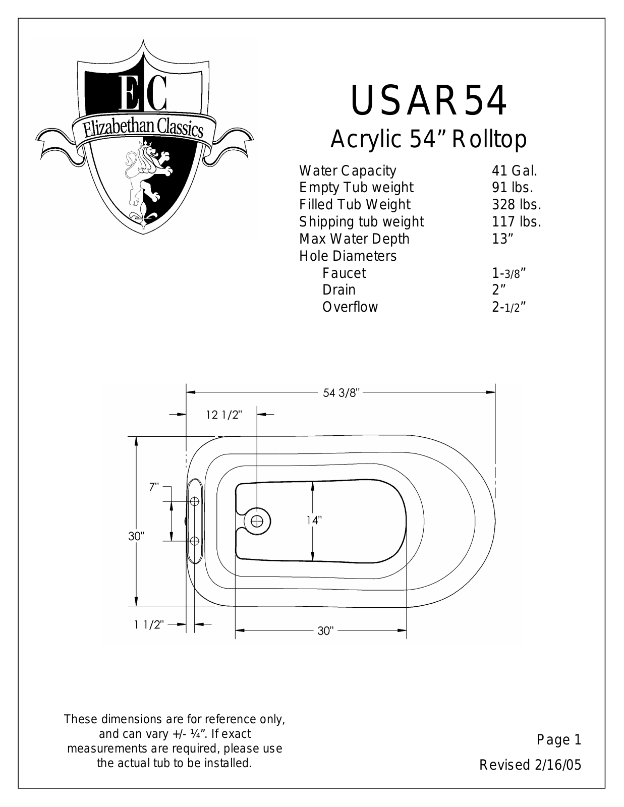 Factory Direct Hardware ECUSAR54 User Manual