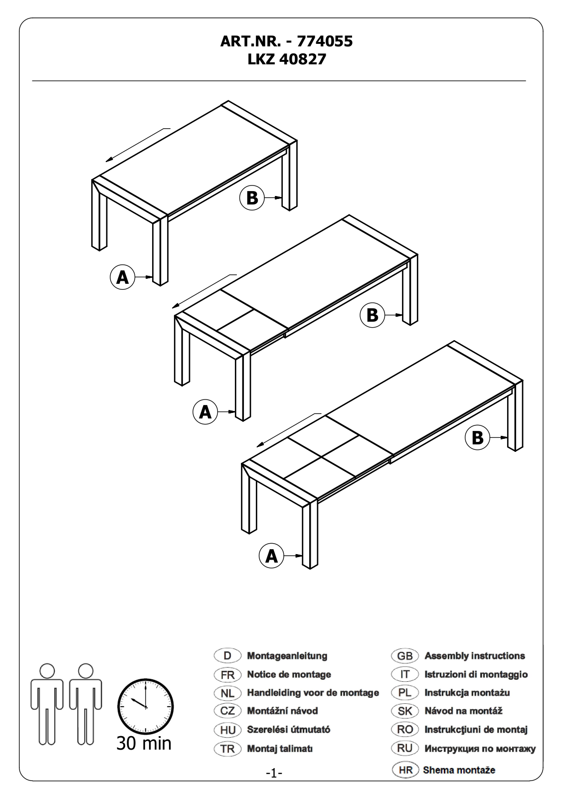 Home affaire Classic Assembly instructions