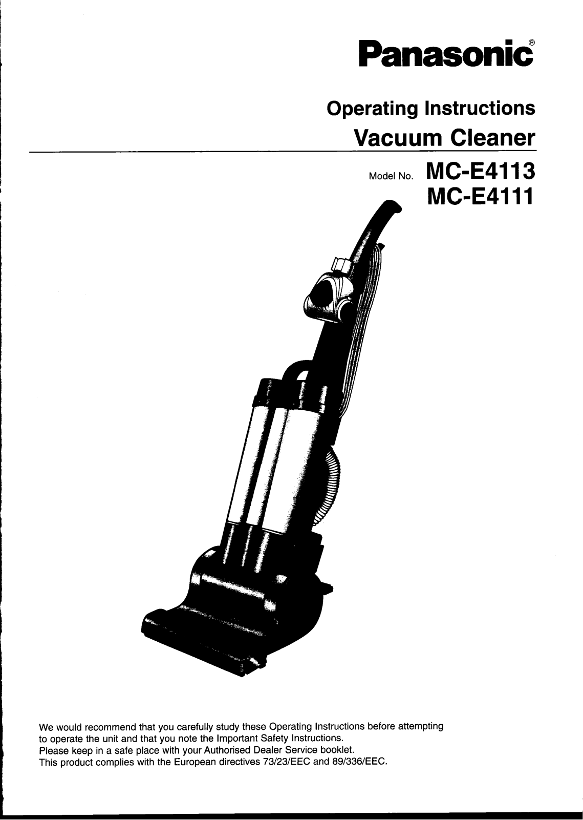 Panasonic MC-E4111, MC-E4113 User Manual