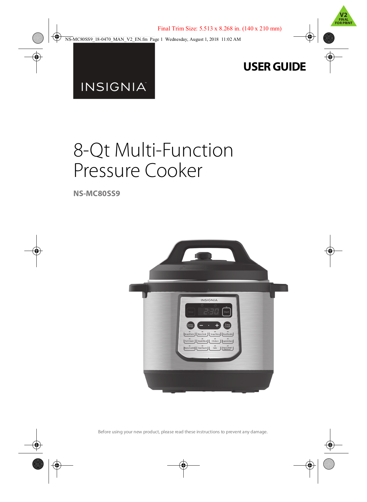 Insignia NS-MC80SS9 User Manual