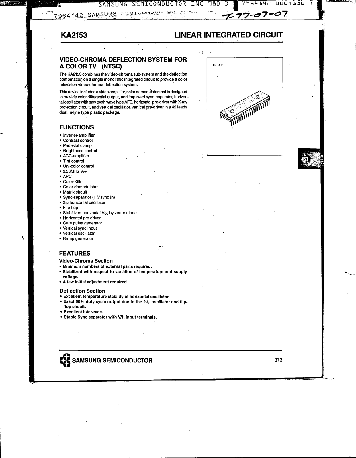 Samsung KA2153 Datasheet