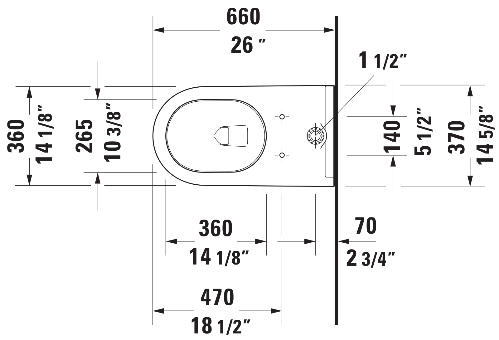 Duravit DRV2142 Dimensions - ManualMachine.com