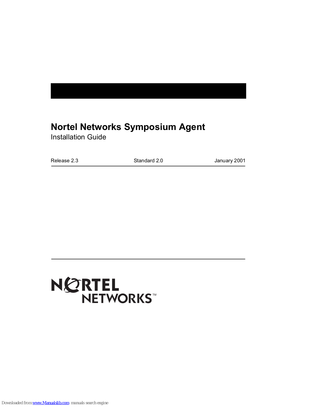 Nortel Agent, Symposium Agent Install Manual