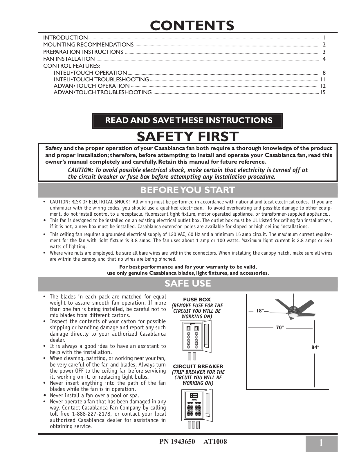 Casablanca Fan Company 32xxA User Manual