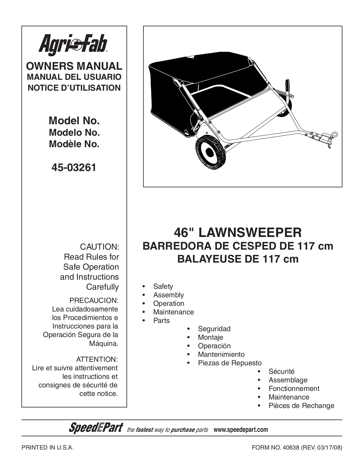 Agri-Fab 45-03261 User Manual