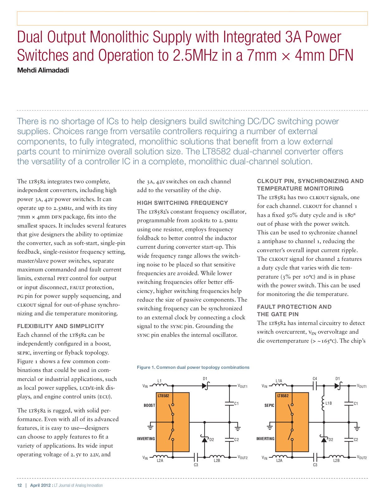 LINEAR TECHNOLOGY LT8582 Technical data