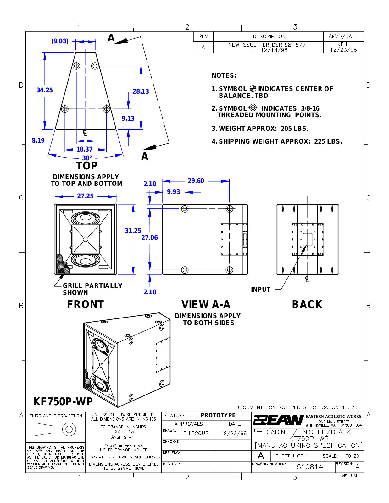 EAW KF750P WP Service Manual