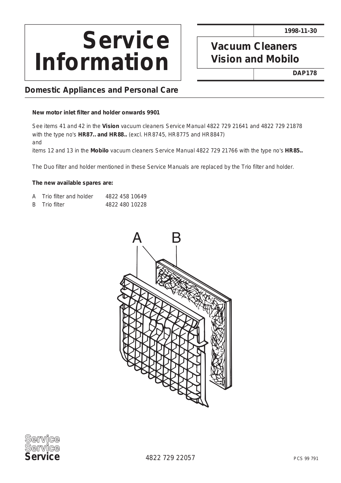 Philips Mobilo, Vision Service Manual