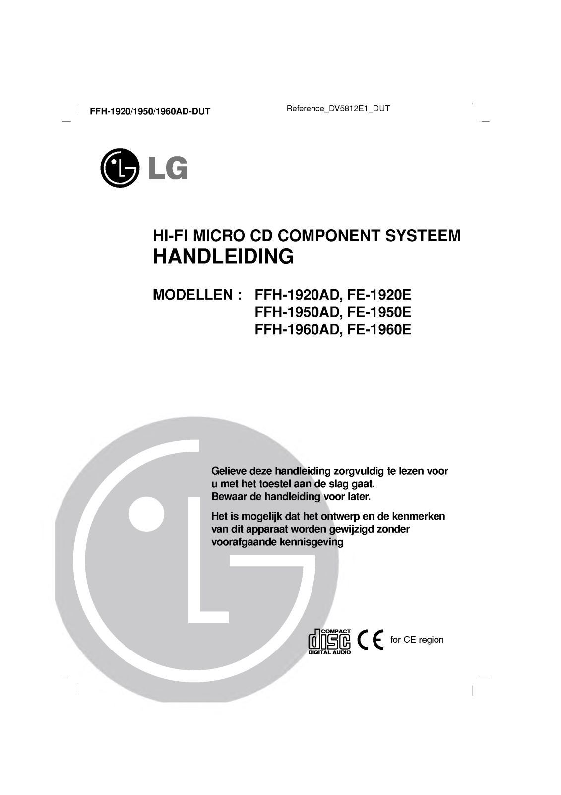 Lg FFH-1920AD, FFH-1950AD User Manual