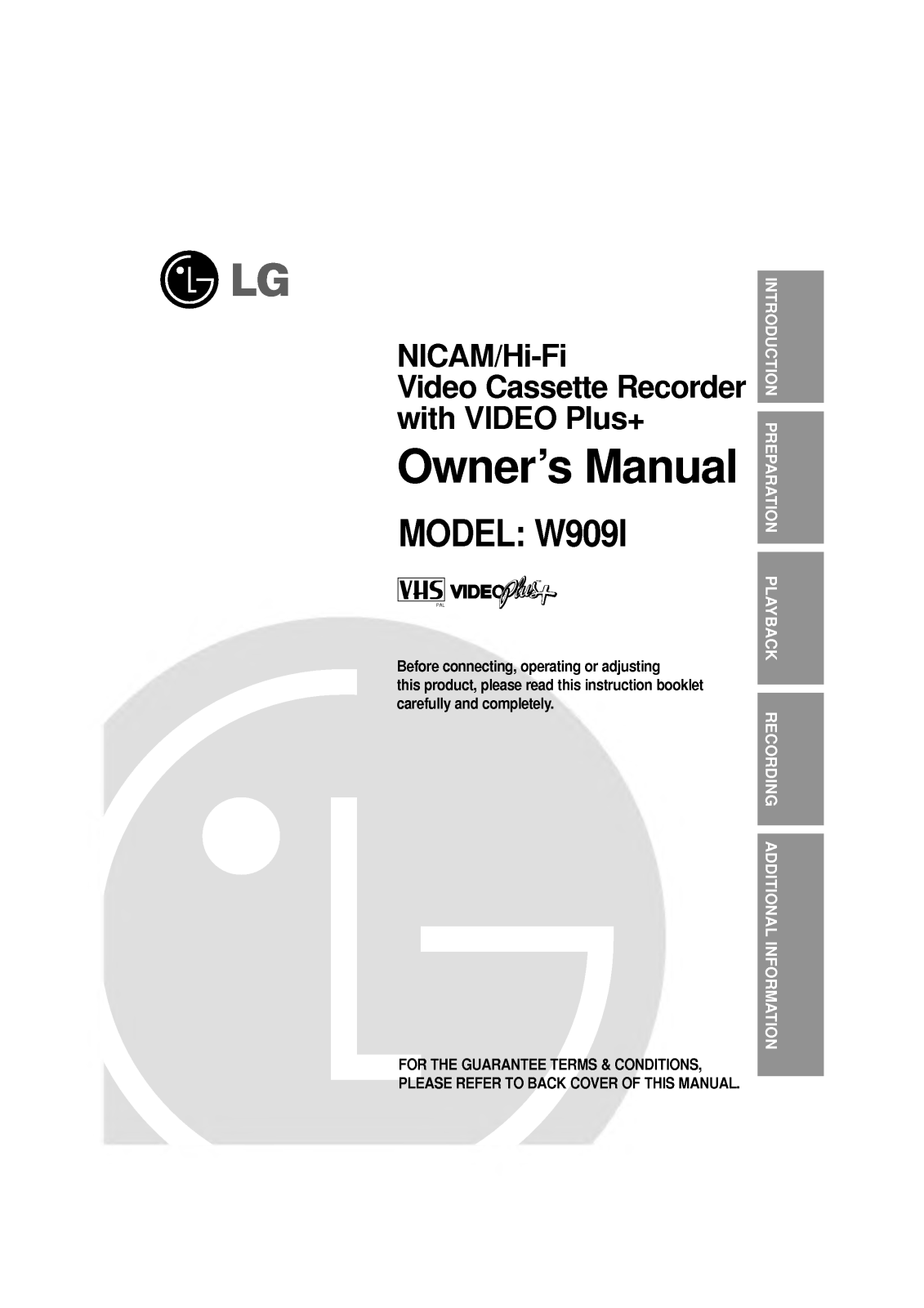 LG W909I User Manual