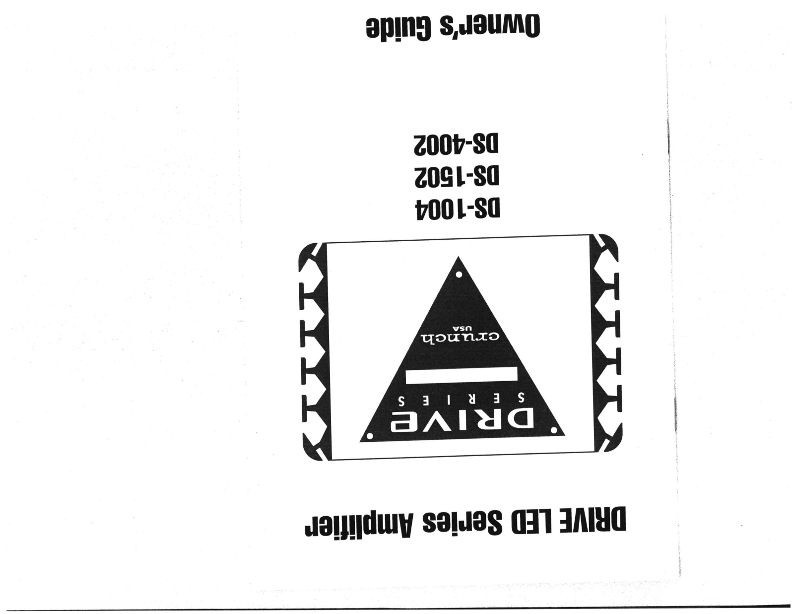 Crunch DS1004, DS1502, DS4002 Owners Manual