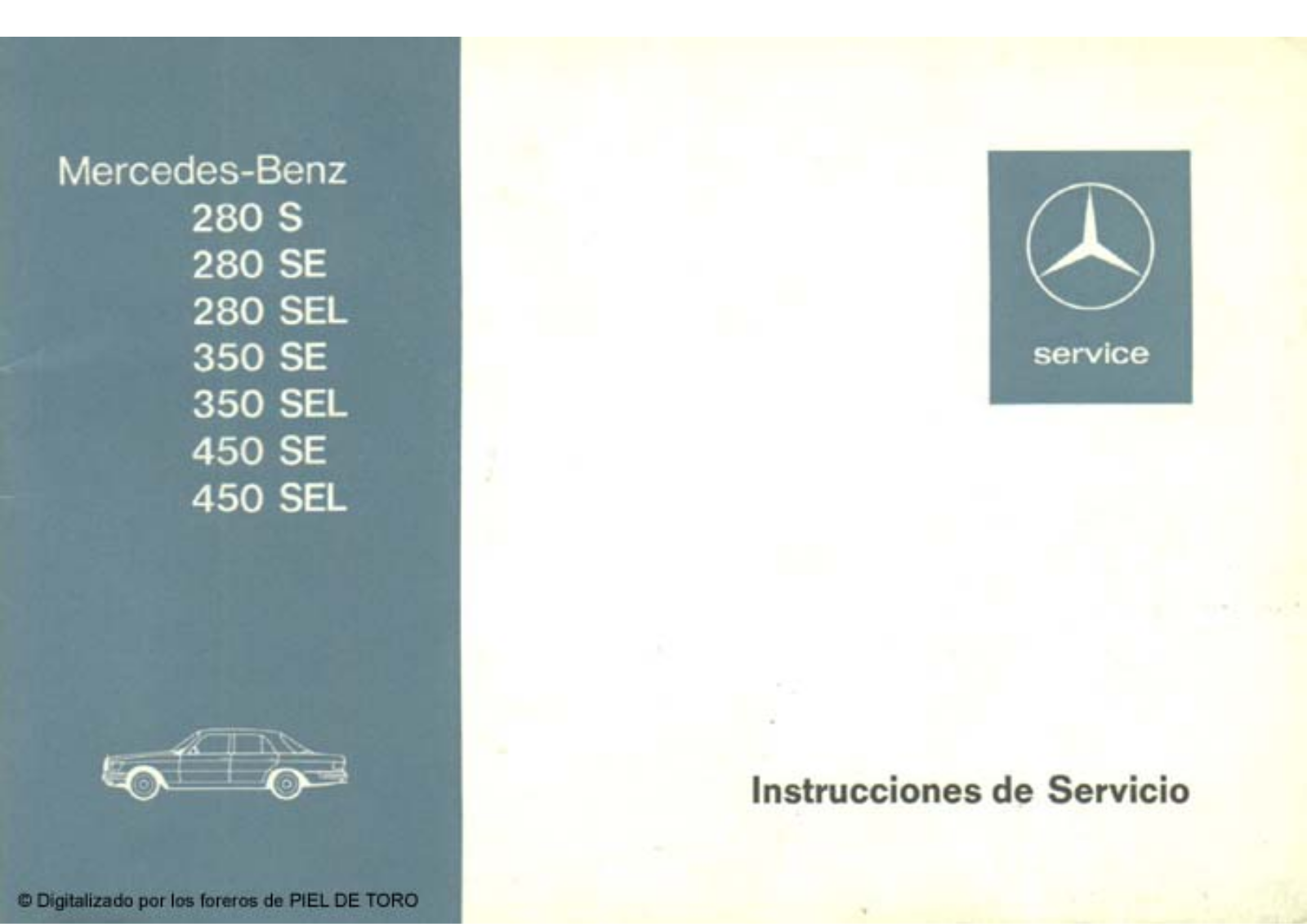 Mercedes 280, 350, S 280, 450 User Manual