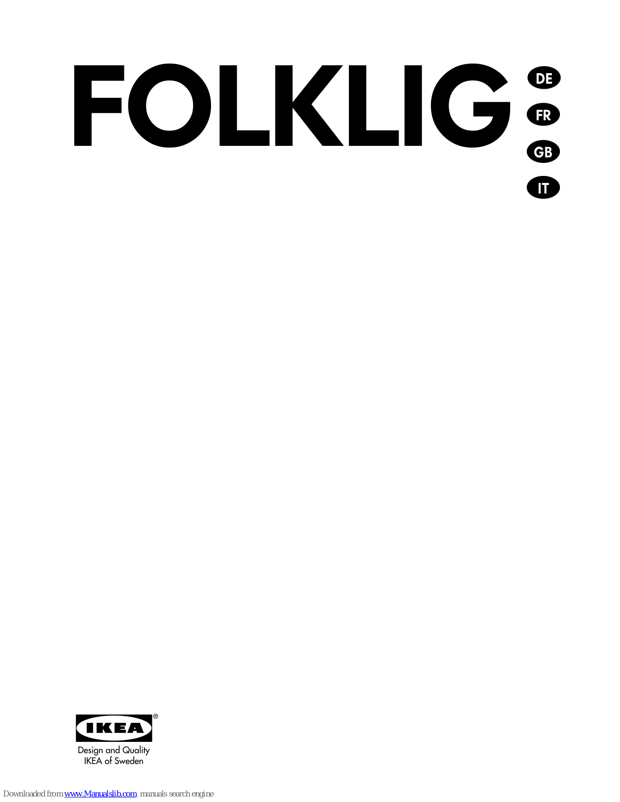 IKEA Folklig AA-574715-1 User Manual