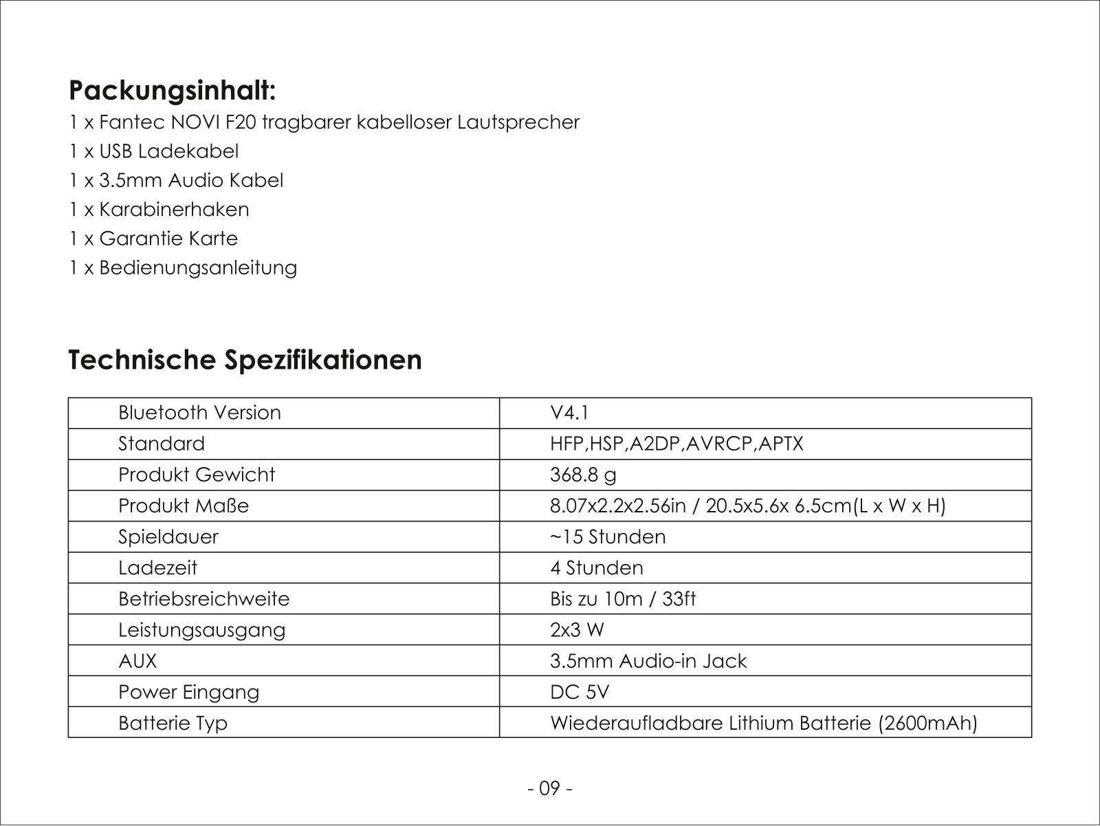 Fantec Novi F20 User Guide