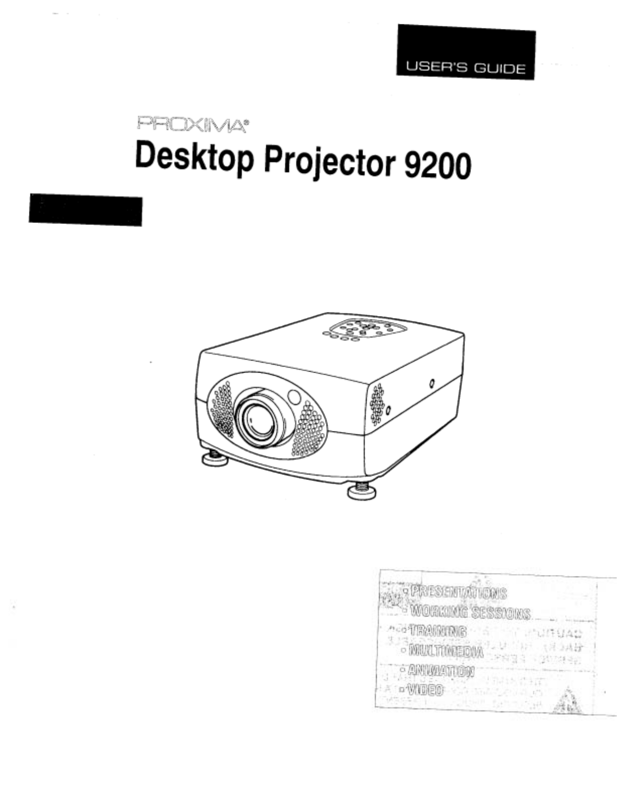 Proxima ASA 9200 User Manual