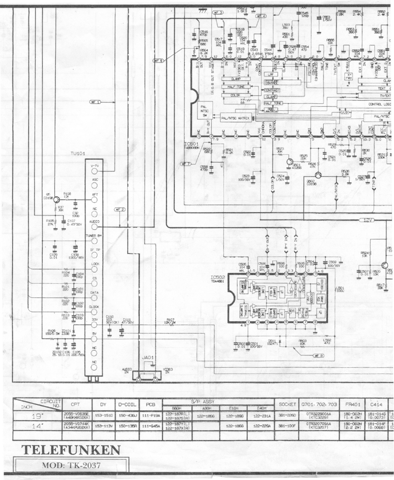 TELEFUNKEN TK2037 Service Manual