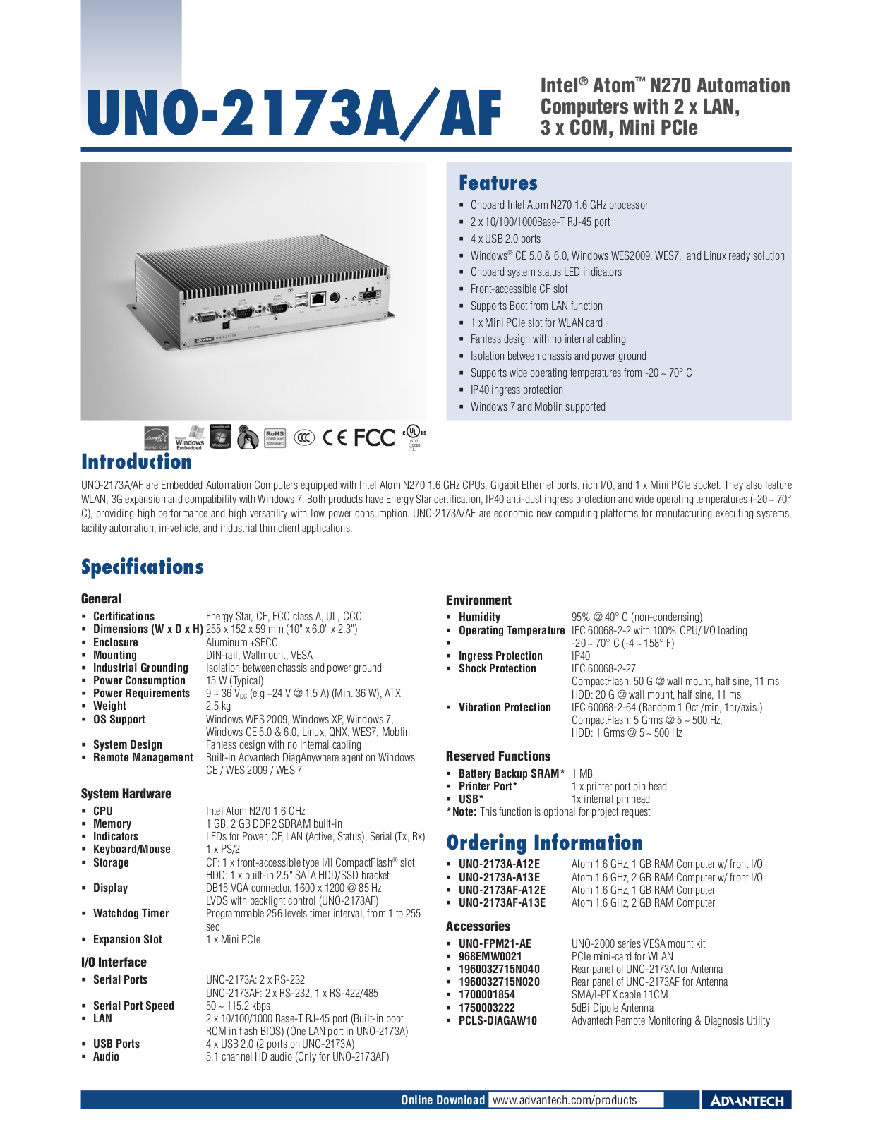 Impulse UNO-2173A-AF User Manual