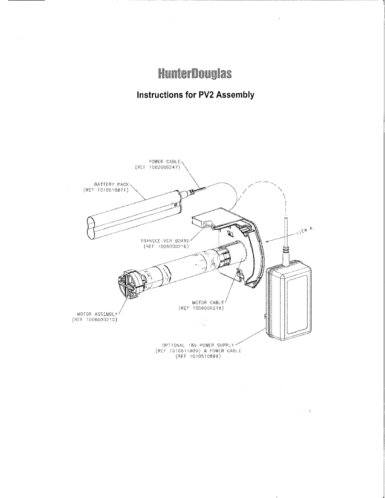 Hunter Douglas Window Fashions PIR1 User Manual