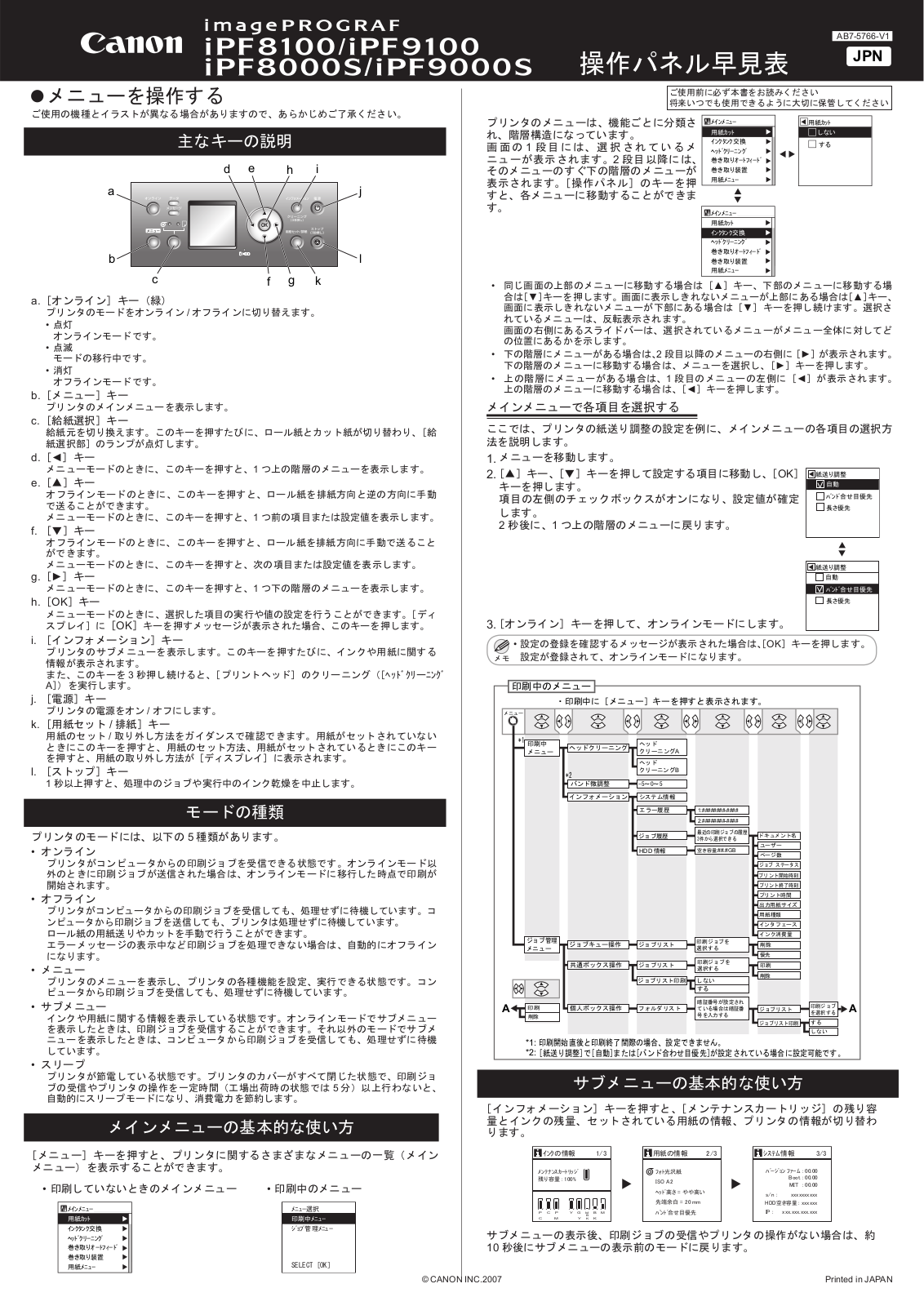 Canon iPF8100, iPF9100, iPF8000S, iPF9000S User guide