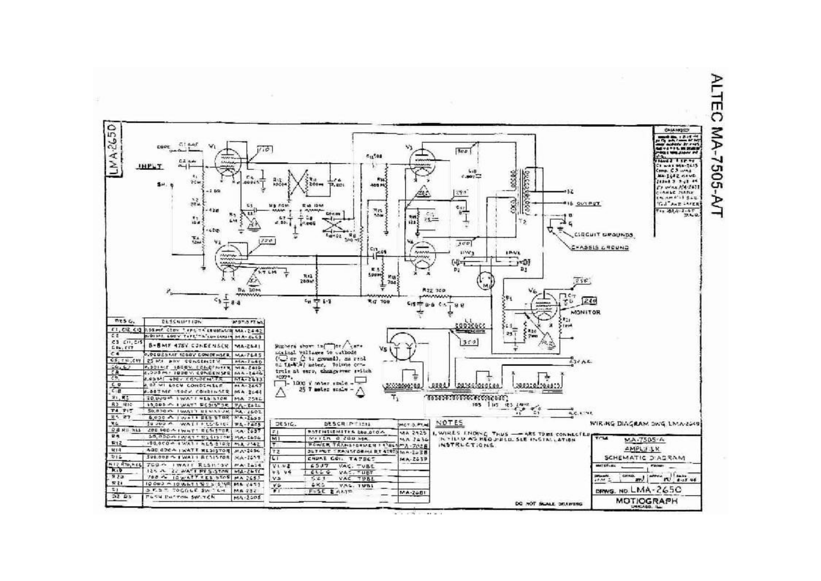 Altec Lansing MA7505AT Schematic