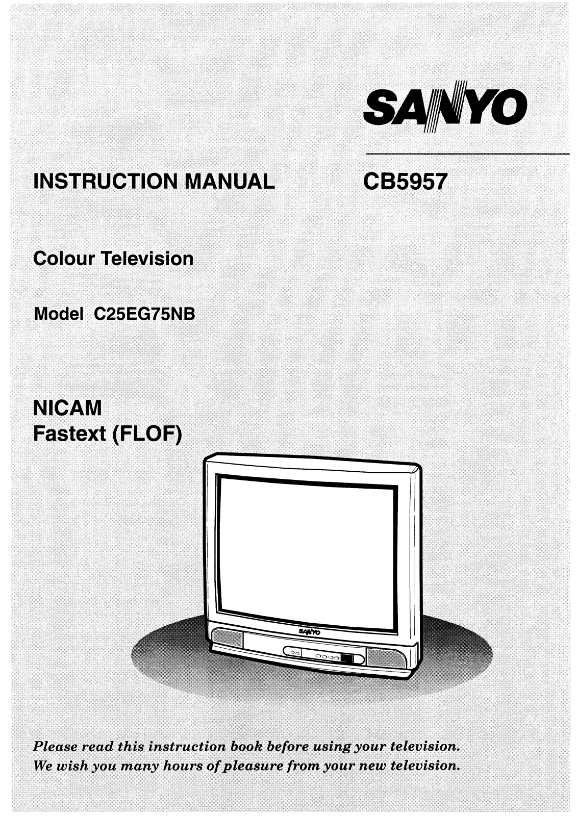 Sanyo CB5957 Instruction Manual