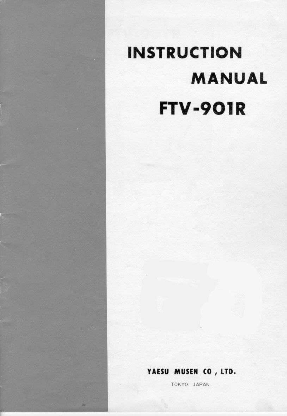 Yaesu FTV-901R Operating Manual