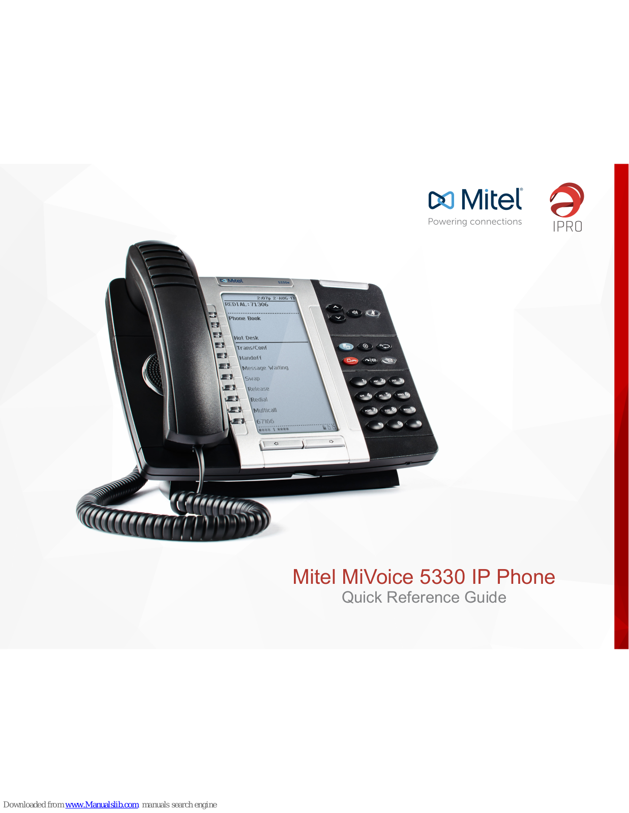 Mitel MiVoice 5330 Quick Reference Manual - ManualMachine.com