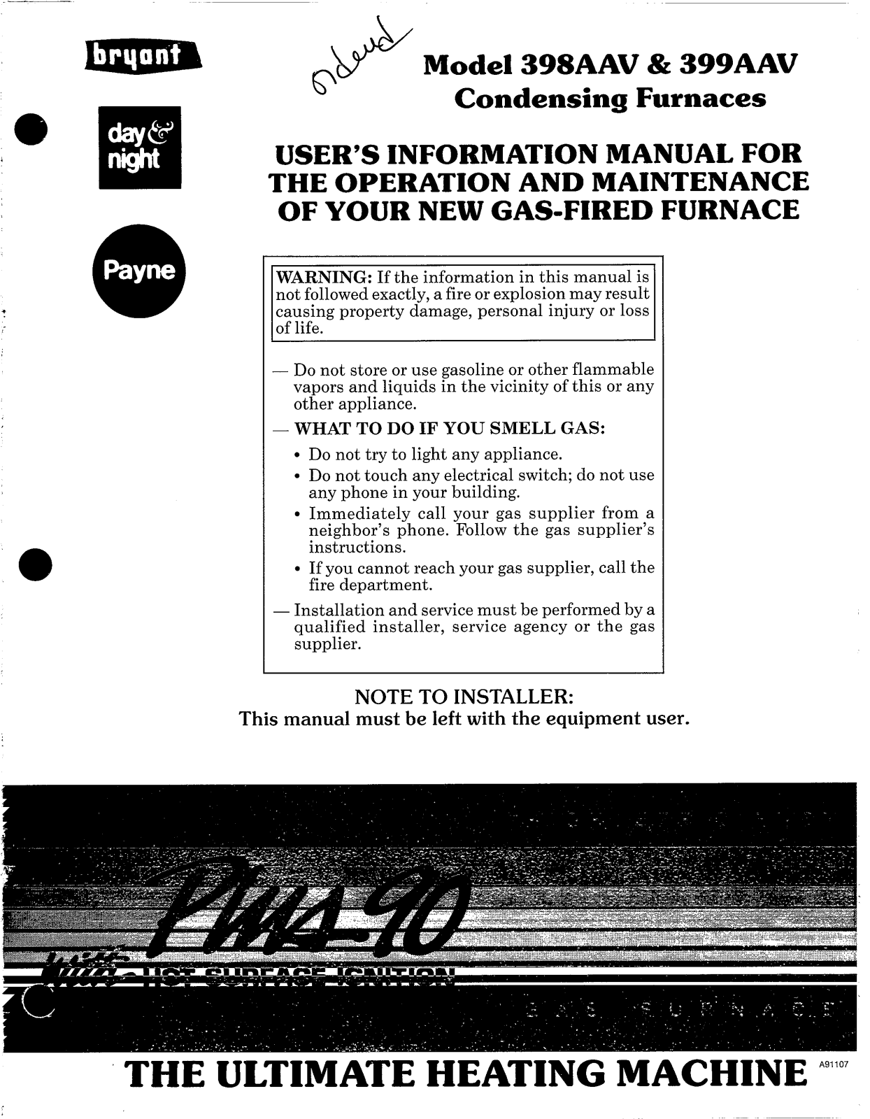 Bryant 399AAV User Manual