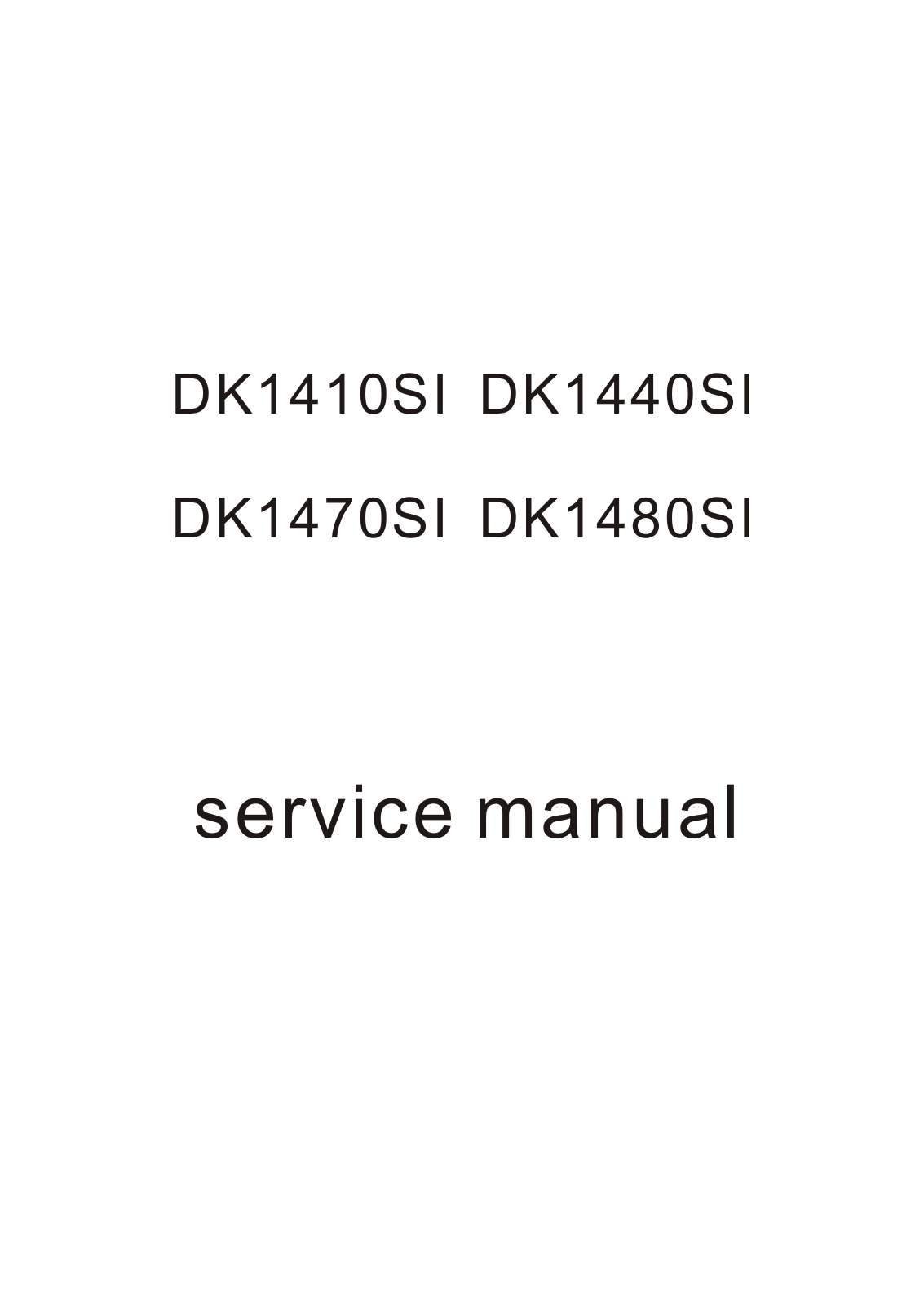 BBK DK1410, DK1430, DK1440, DK1450, DK1460SI Service Manual