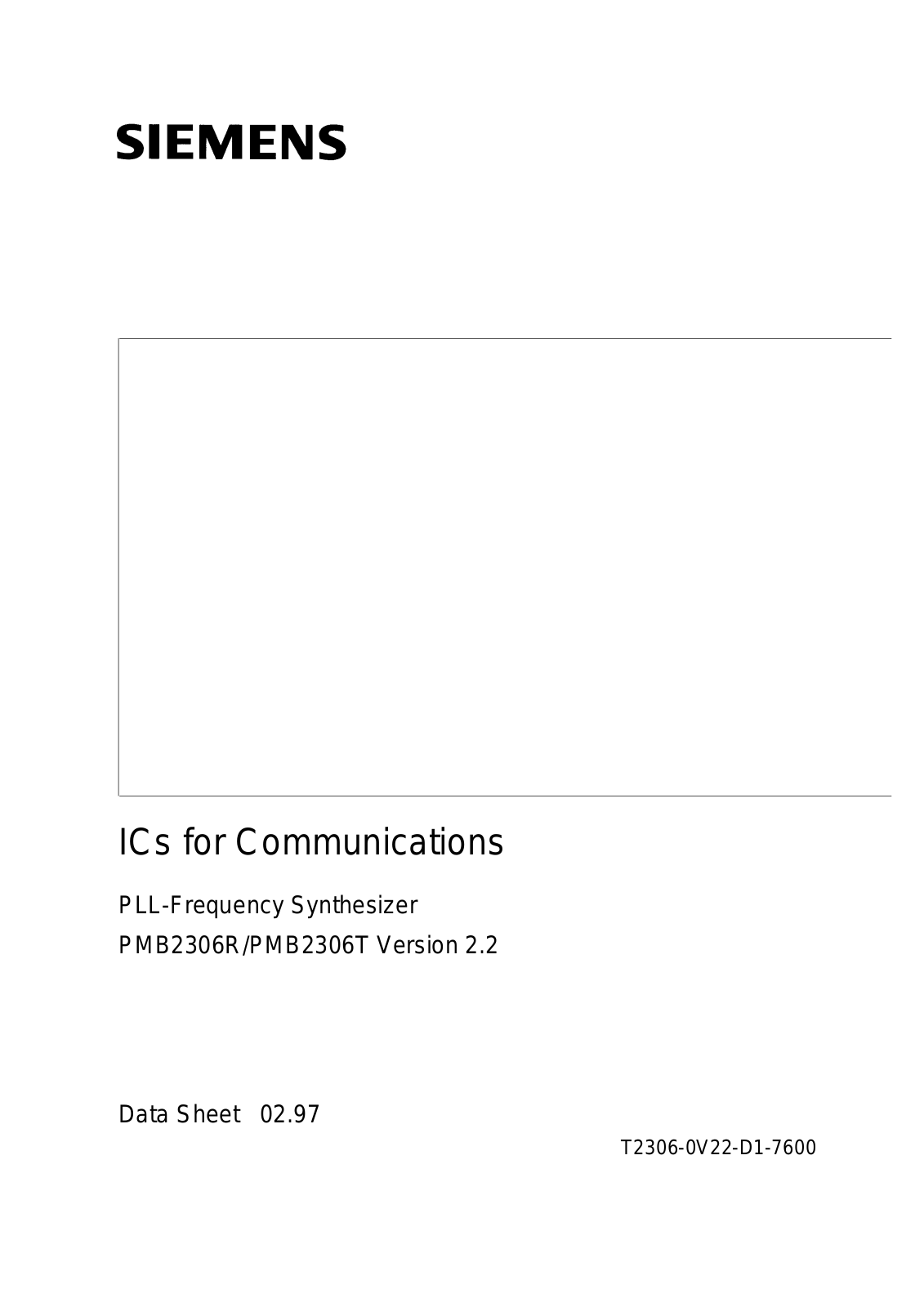 Siemens PMB2306R, PMB2306T Datasheet