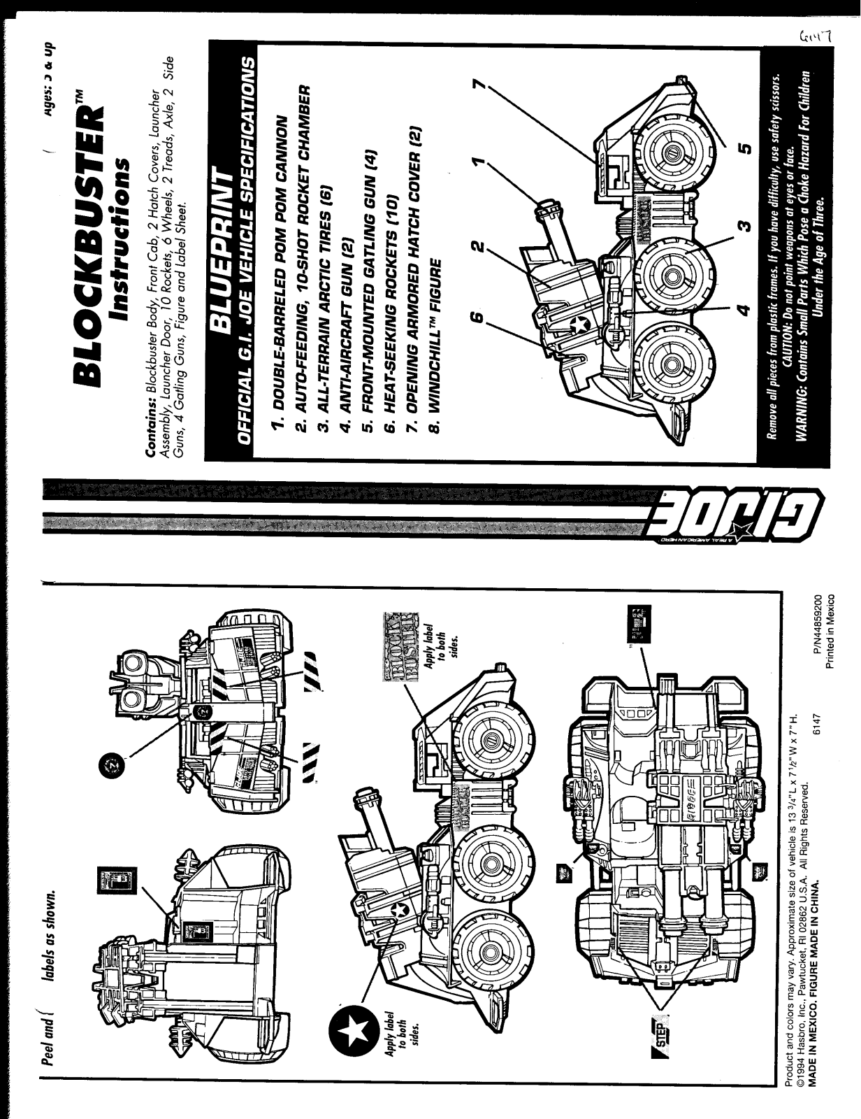 Hasbro GiJoe Blockbuster User Manual