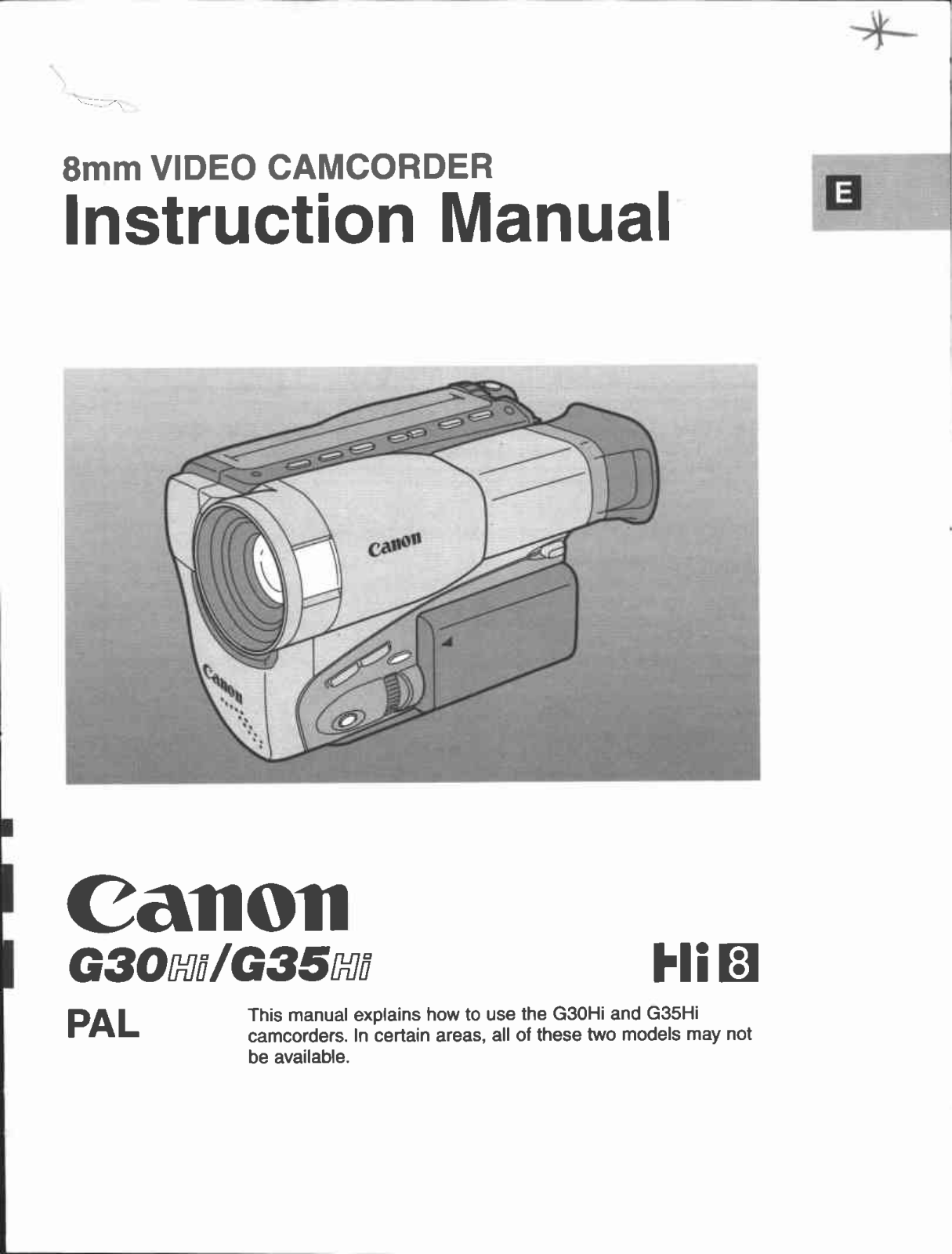 Canon G35, G30 User Manual