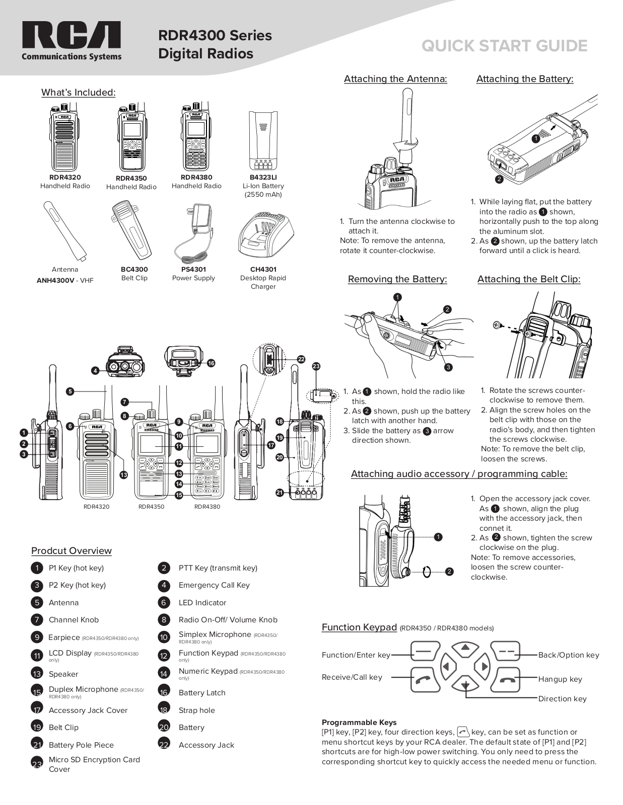 RCA Communications Systems RDR4300V User Manual