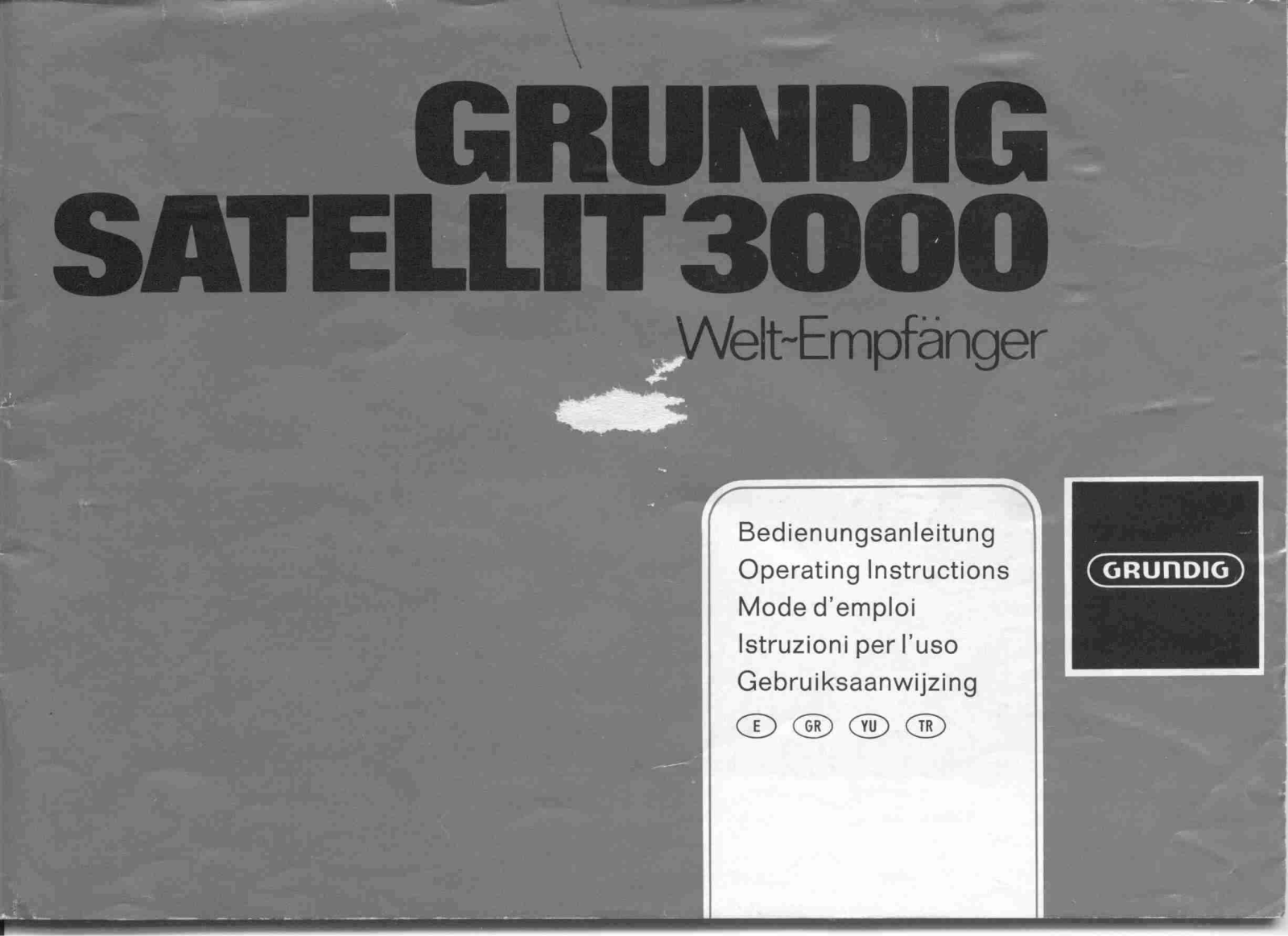 Grundig Satellit-3000 Owners Manual