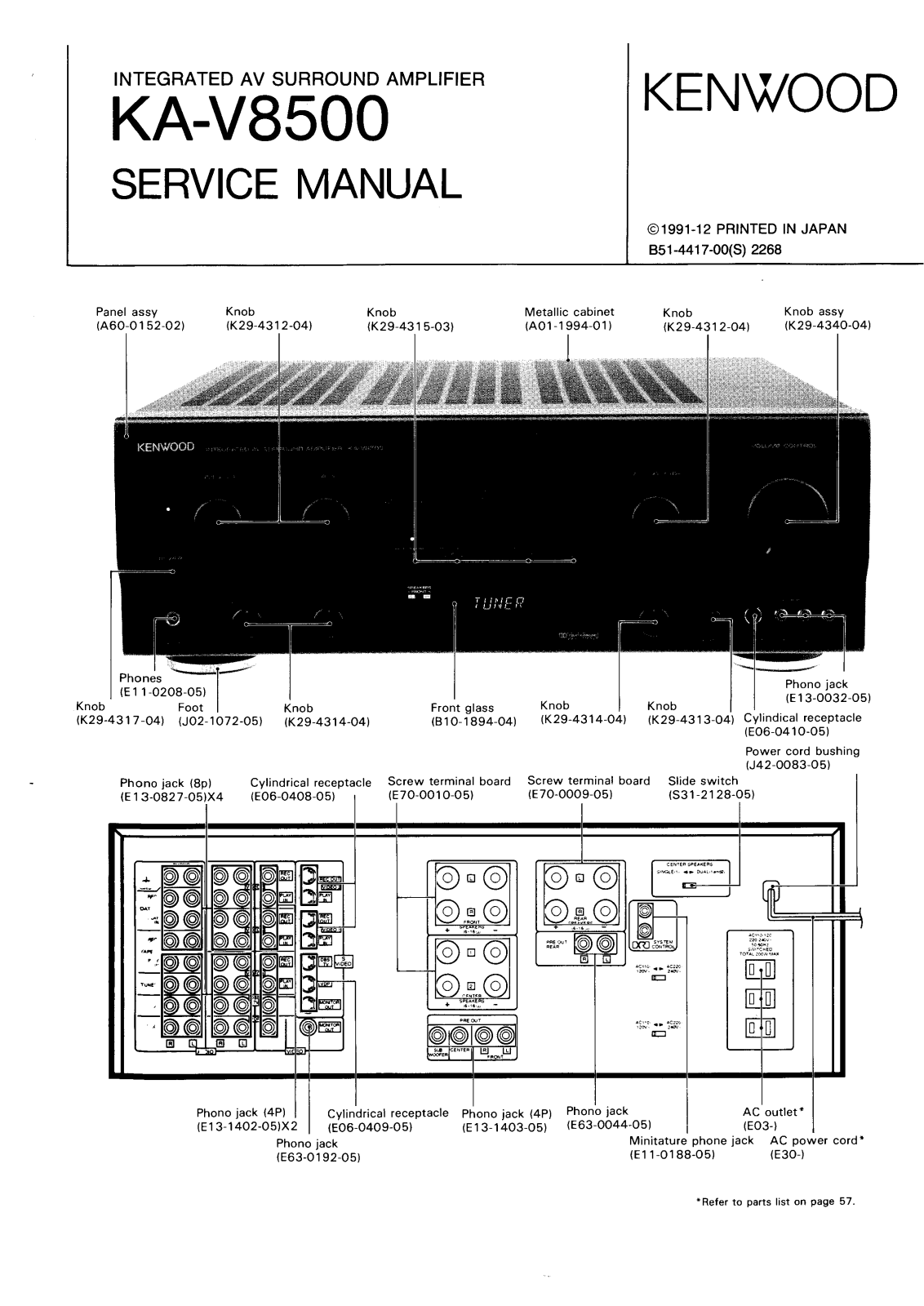 Kenwood KAV-8500 Service Manual