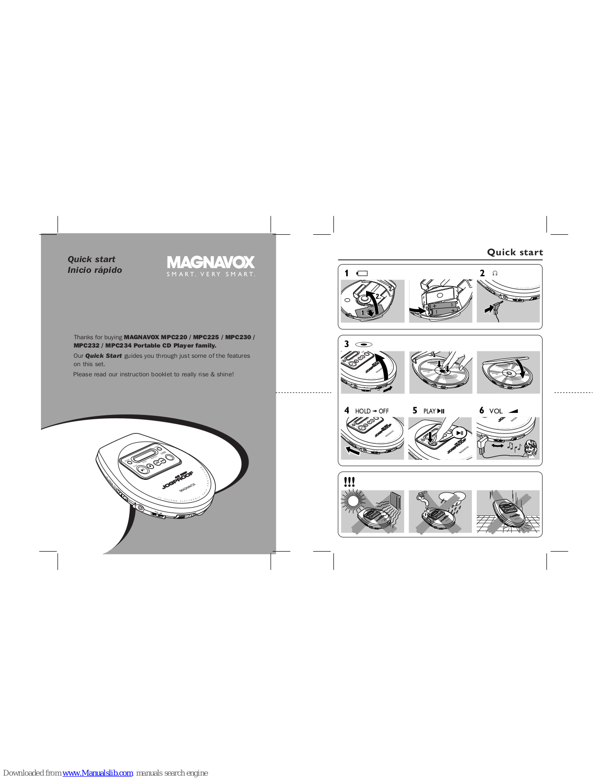 Magnavox MPC220, MPC225, MPC22517, MPC230, MPC232 Quick Start Manual