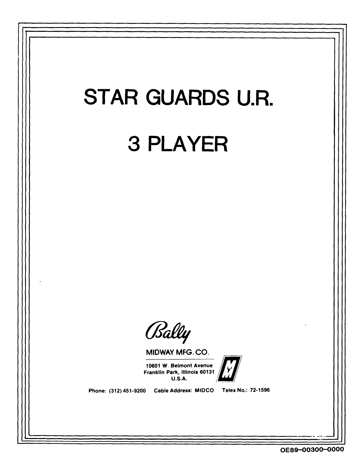 Bally Star Guards User Guide