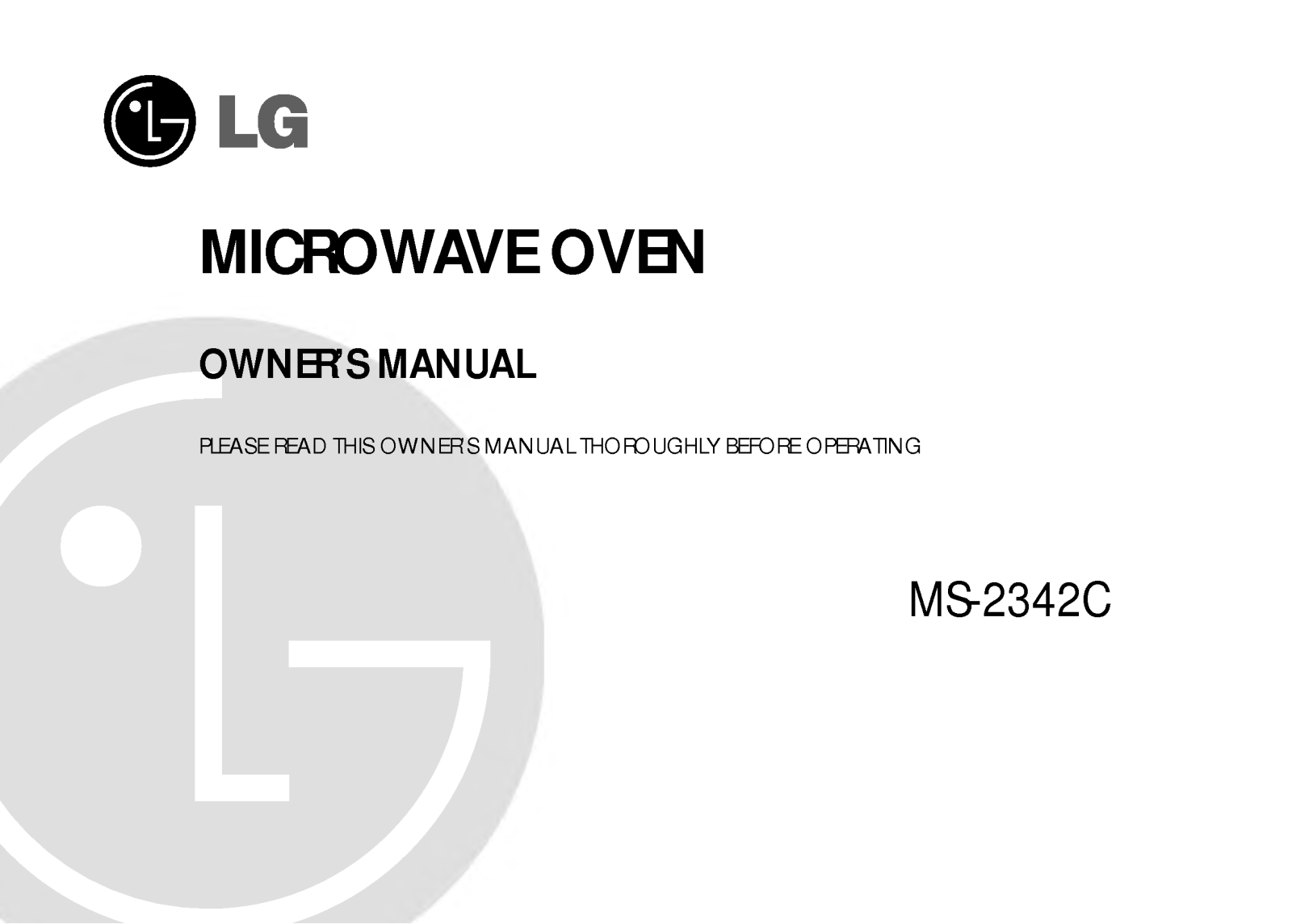 LG MS-2342C User Manual