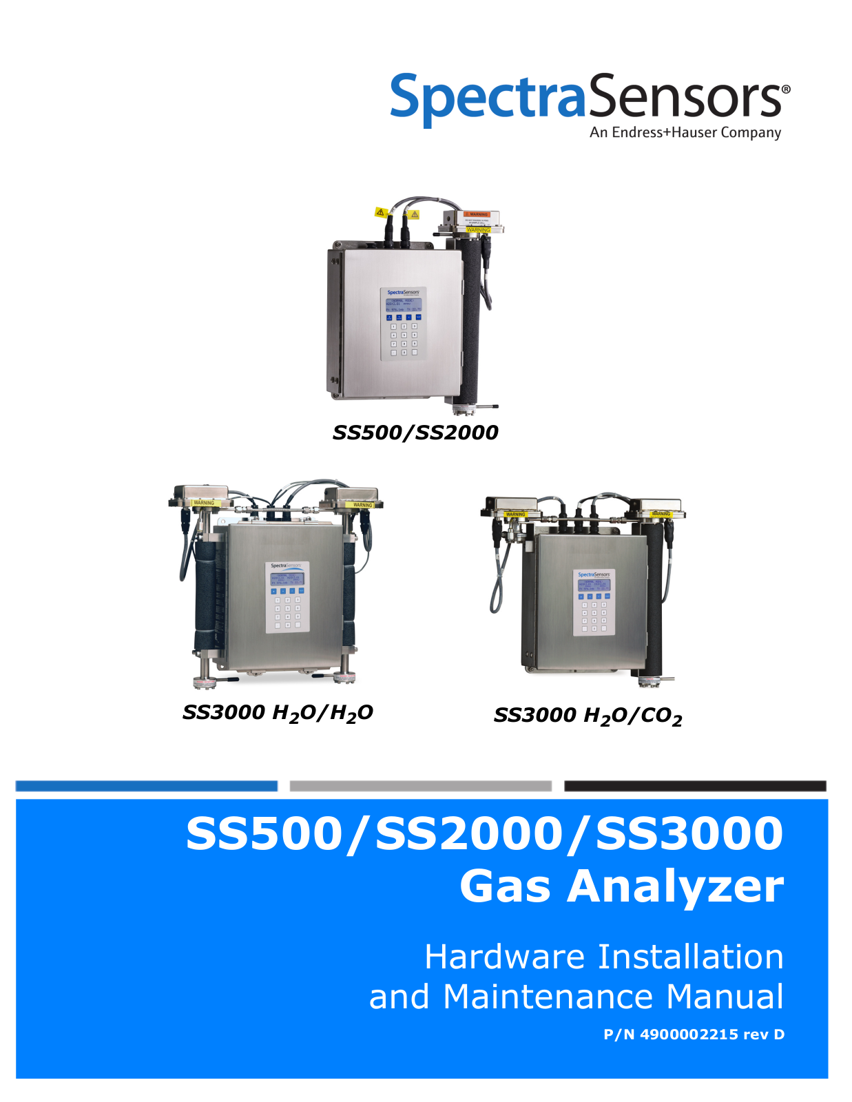 Spectrasensors SS500, SS3000, SS2000 Installation And Maintenance Manual