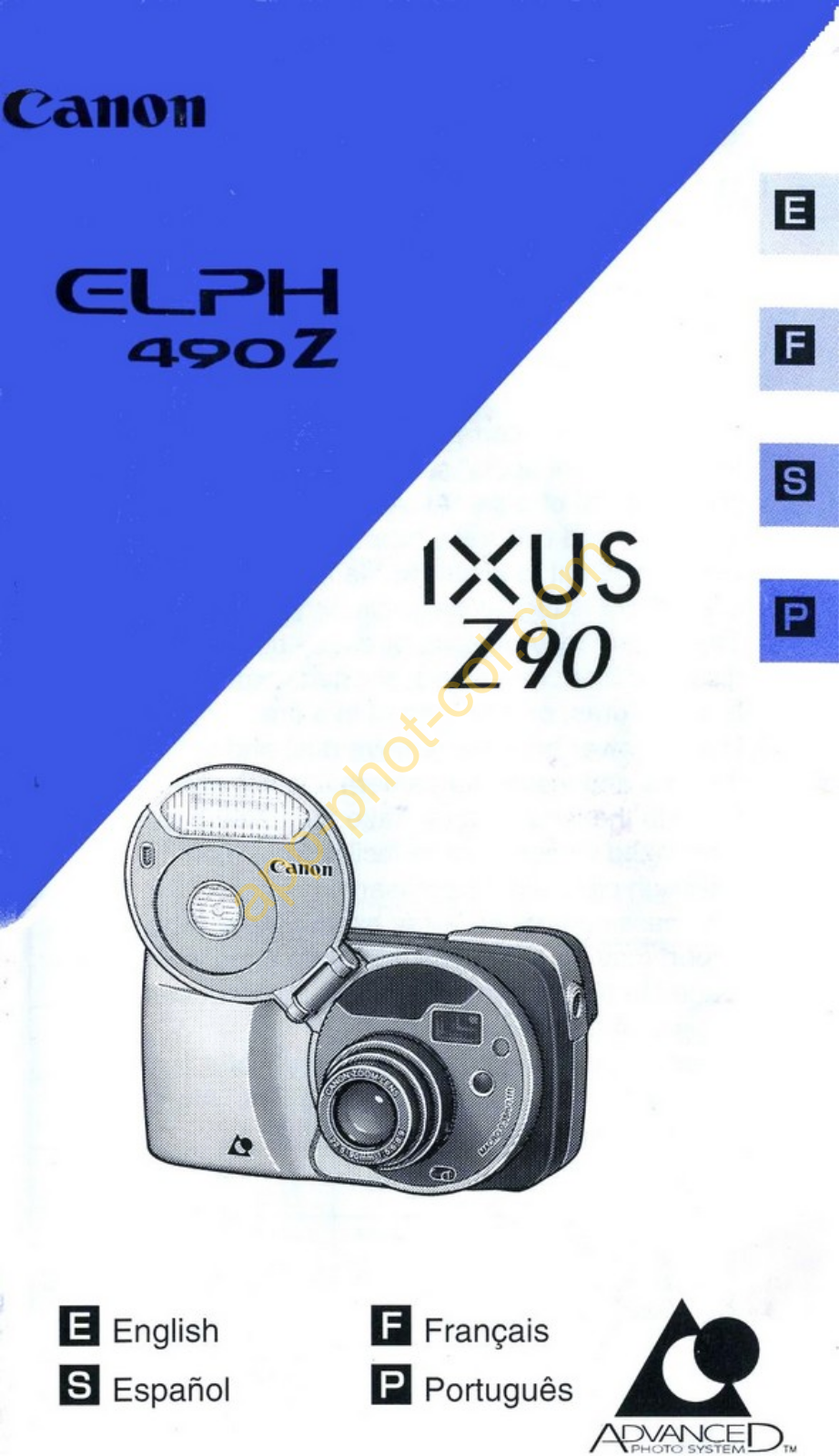 Canon ELPH 490Z, IXUS Z90 Instruction Manual