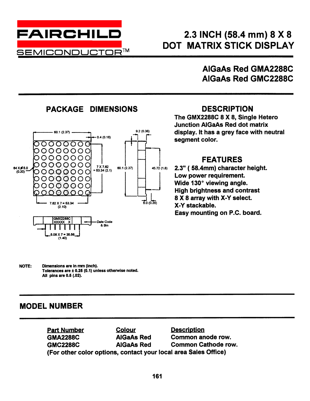 Fairchild Semiconductor GMA2288C Datasheet