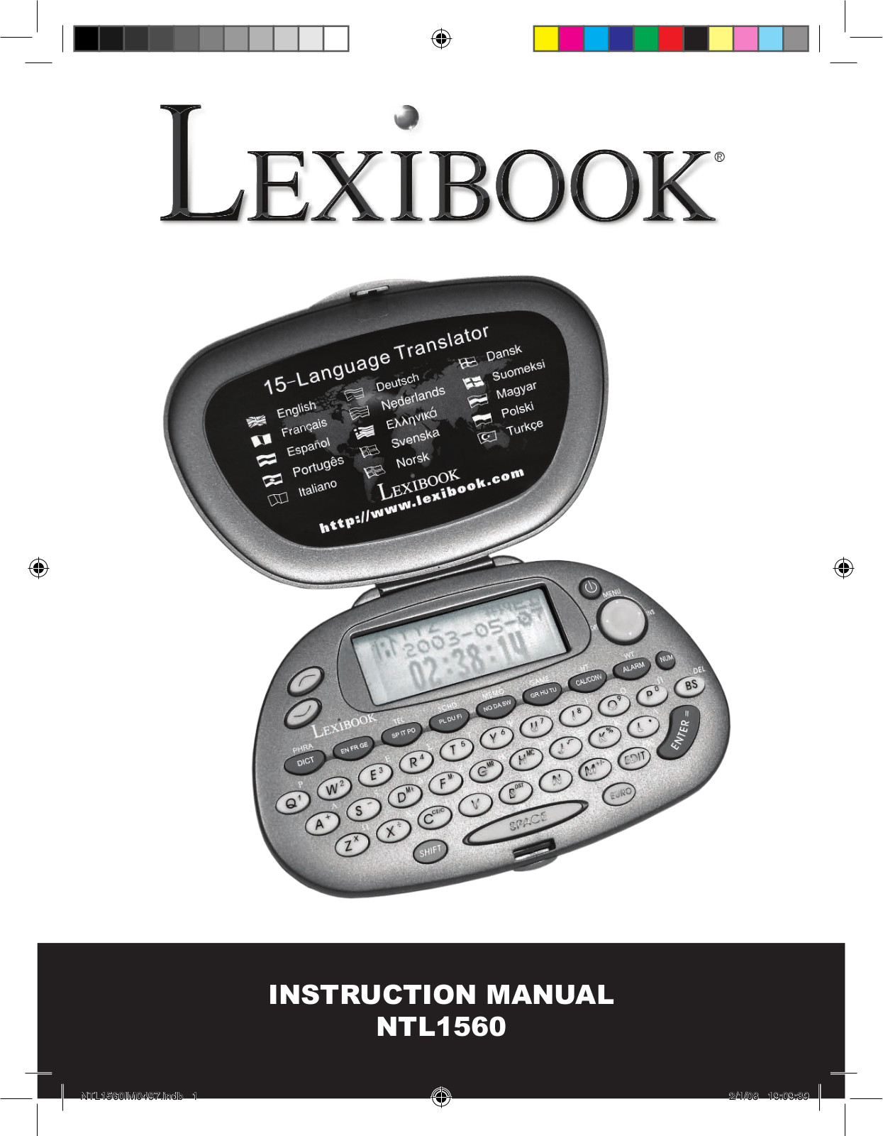 Lexibook NTL1560 User Manual